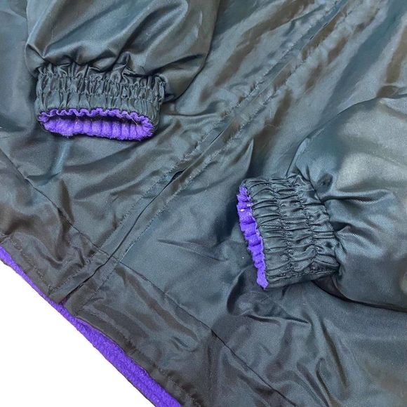 Vintage Minnesota Vikings Jacket Size XL Reversible Hooded Purple Fleece Parka - Picture 12 of 15